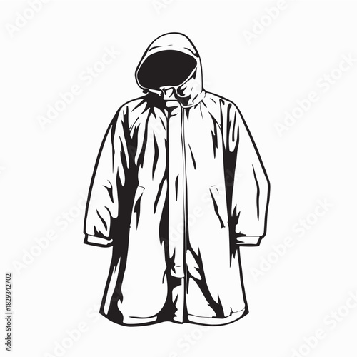 Comfortable Raincoat Vector Illustration isolated on white background