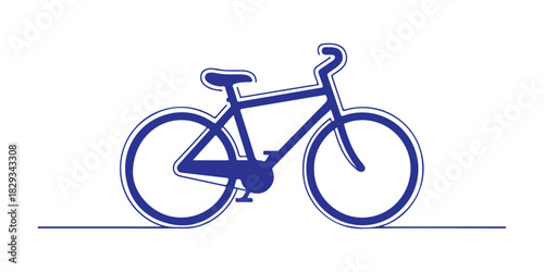 Slim line icon of a bicycle. Contemporary vector graphic

