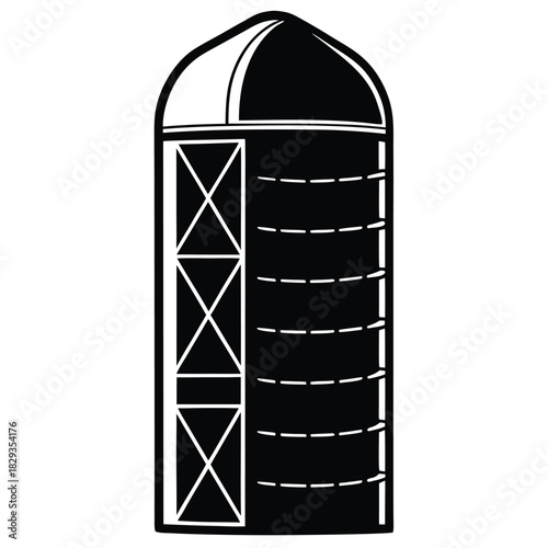 silo vector icon on white background