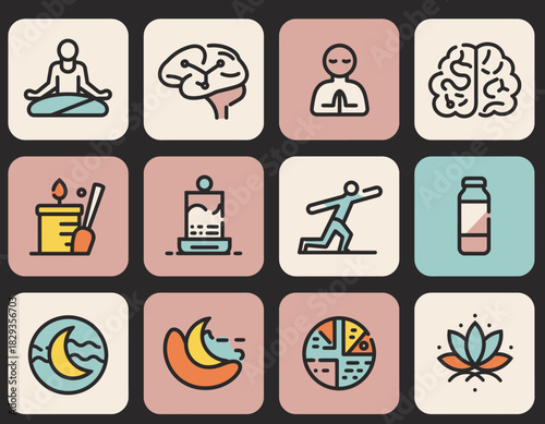 set of icons medical for web and application