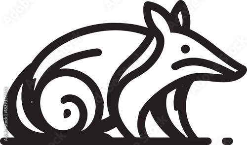 Arctic fox vector logo design. Vector illustration of arctic fox