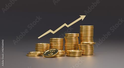 Canvas Print Wealth growth and investment trend