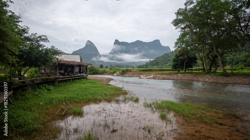 the river in the mountains