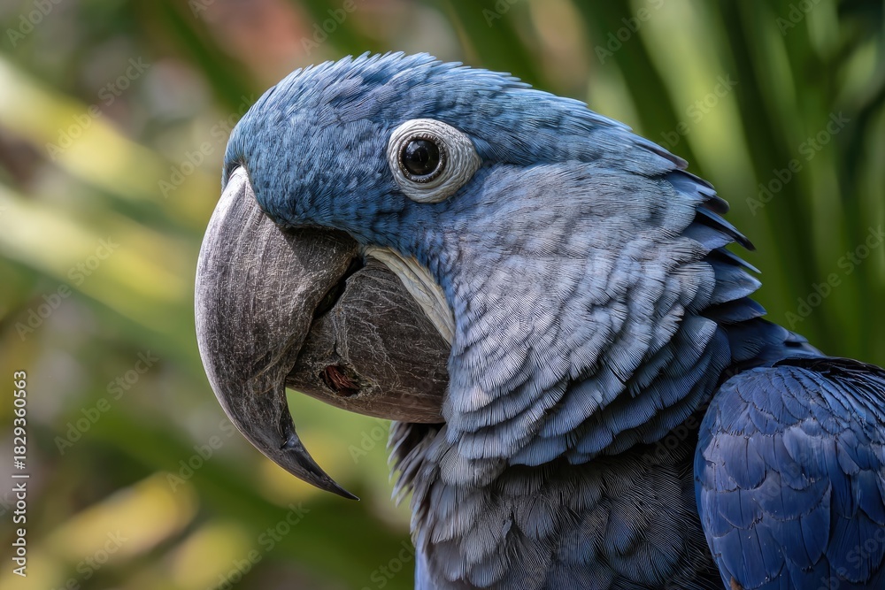 custom made wallpaper toronto digitalClose-up profile of a vibrant blue parrot with intricate feather detail
