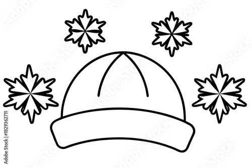 vector illustration of a winter cap
