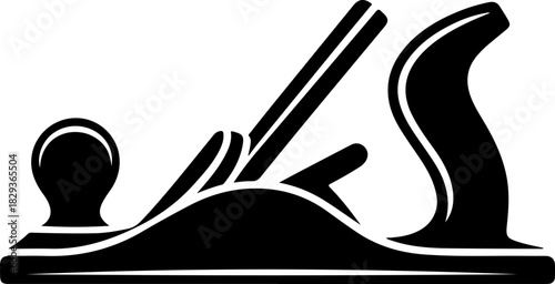 jack plane tool silhouette vector illustration