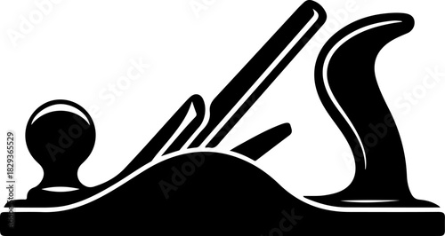 jack plane tool silhouette vector illustration