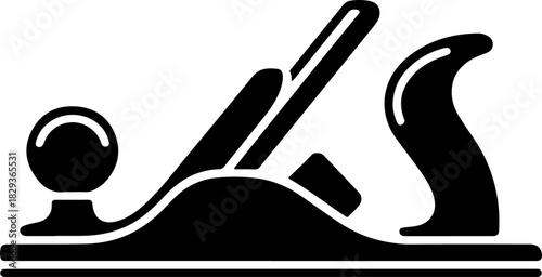 jack plane tool silhouette vector illustration