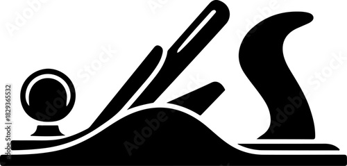 jack plane tool silhouette vector illustration