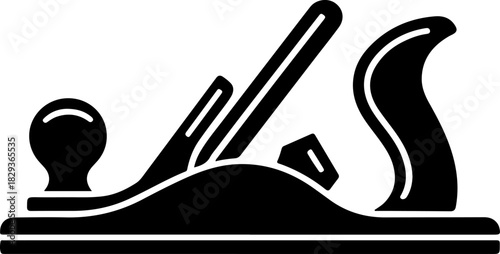 jack plane tool silhouette vector illustration