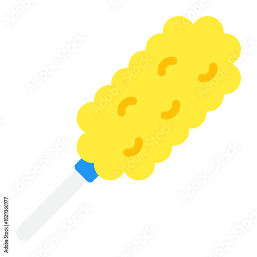 Fluffy Yellow Duster Brush