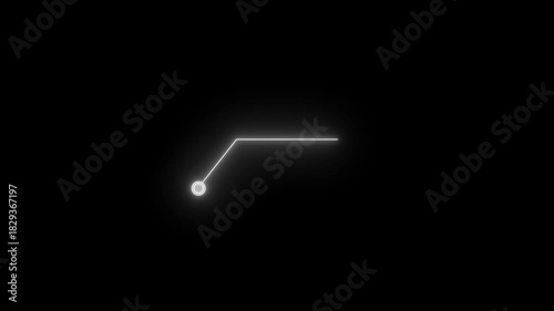Animated glowing neon callout elements and HUD graphics. Animate a neon white callous for text. HUD elements on black background.