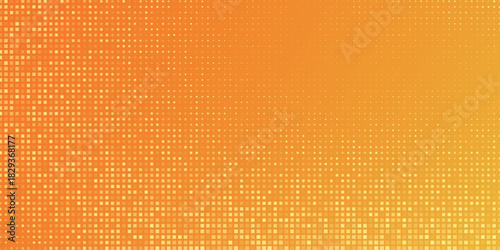 Yellow tech finance background abstract pixel element network with blurred abstract orange gradient vector background. eps10