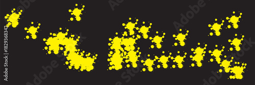 Drip paint circle melt chocolate. Splash vector drop sauce ink liquid round blob black splatter.