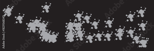 Drip paint circle melt chocolate. Splash vector drop sauce ink liquid round blob black splatter.