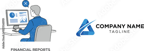 Business Analysis and Financial Reports Vector