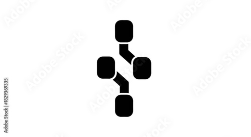 Connected nodes icon with transparent background