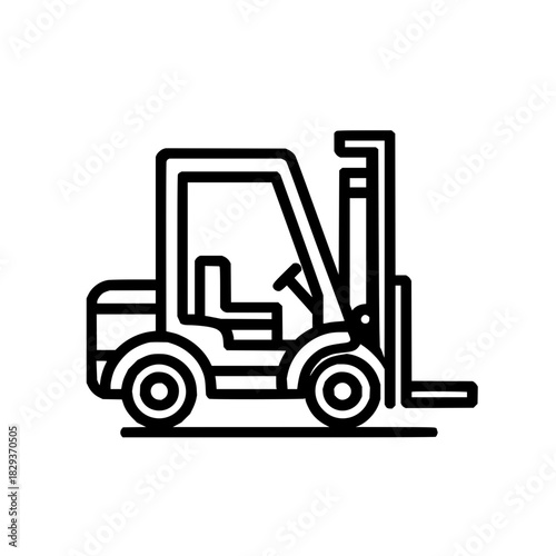 Forklift truck icon vector illustration material handling equipment warehouse vehicle logistics industry 100