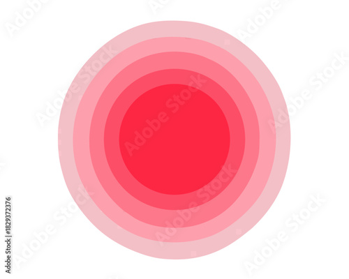 Concentric red circles gradient abstract background