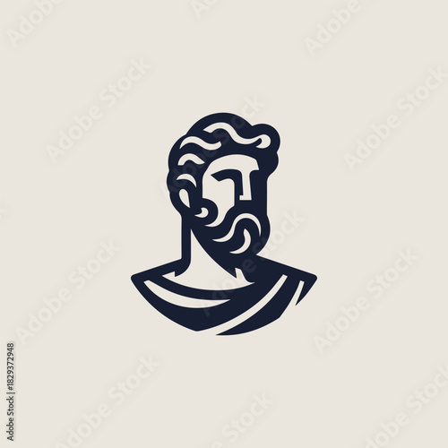 Ancient Greek Man Logo