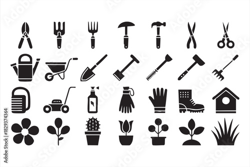 Line Art Technology Icons for Digital Devices and Gadgets