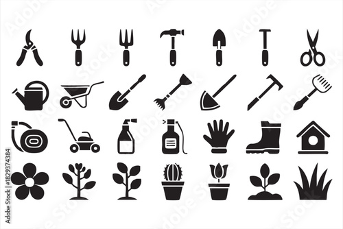Modern Gadget and Office Equipment Outline Icons Collection
