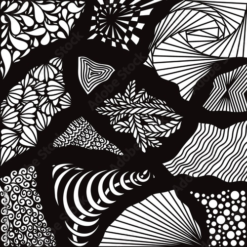 Foto Abstract, scribble patterns, abstract lines without a definite form combine to create images