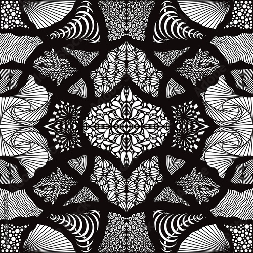 Schilderij op canvas Abstract, scribble patterns, abstract lines without a definite form combine to create images