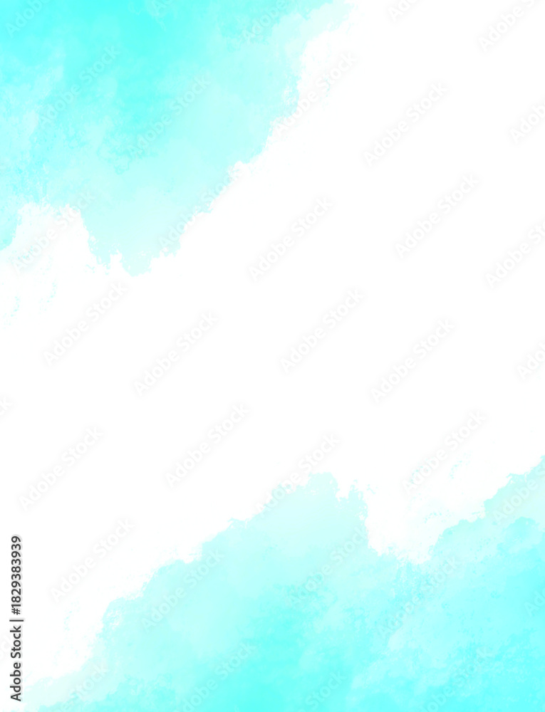 Obraz premium Abstract pixelated watercolor wash in cool blue and teal tones
