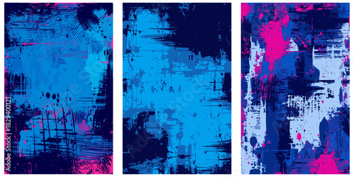 Gunge texture vector background 3 styles