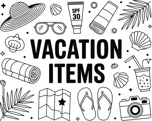 Vacation Items and Travel Essentials A Comprehensive Collection of Summer Holiday Gear