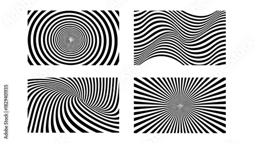 Optical illusion abstract patterns
