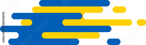 Abstract, colorful, dynamic auspicious cloud pattern in yellow and blue.