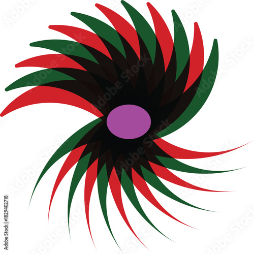 Modern abstract geometric design with bold colors