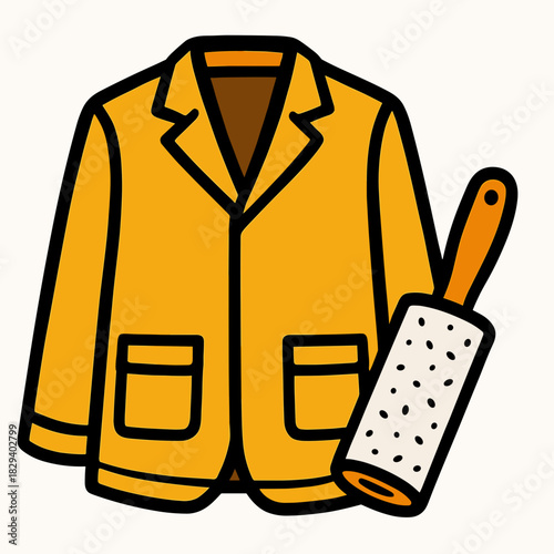 Lint roller beside jacket
