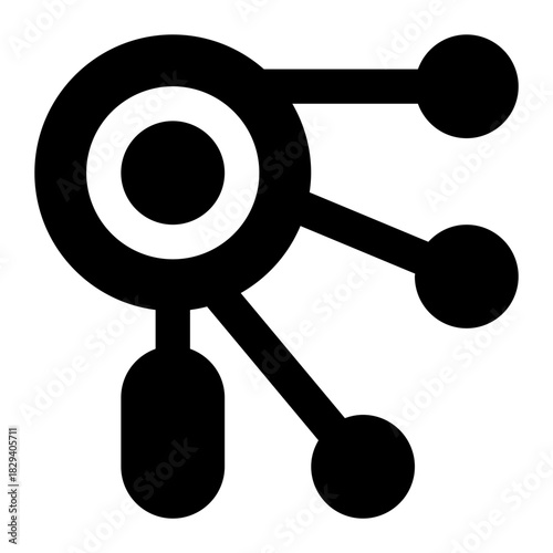 icon affiliate marketing with style glyph