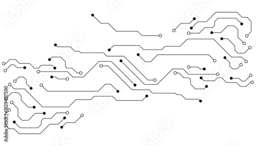 Motherboard digital abstract background. AI circuit board technology texture design. Semiconductor and computer processor on tech banner template concept. Vector illustration