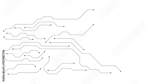 Motherboard digital abstract background. AI circuit board technology texture design. Semiconductor and computer processor on tech banner template concept. Vector illustration