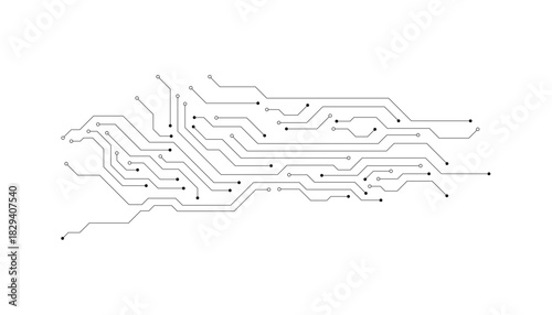 Motherboard digital abstract background. AI circuit board technology texture design. Semiconductor and computer processor on tech banner template concept. Vector illustration