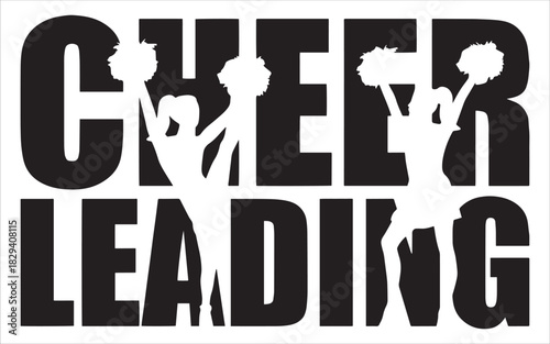 Energetic Cheerleading Icon With Pom-Poms