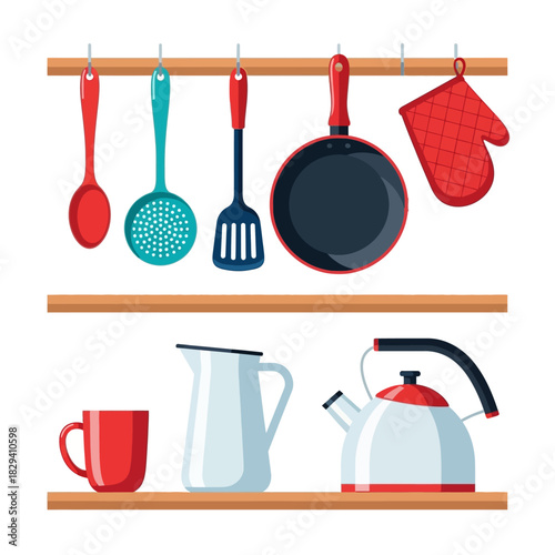 set of kitchen utensils