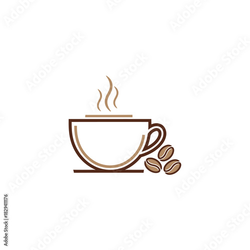 cup of coffee with beans