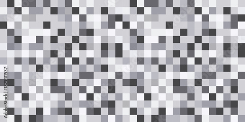 Pixel censored. Censorship rectangle. Censor bar. Abstract black and white pixels geometric background. 18 sign warning. Censored, eighteen age older adult content.