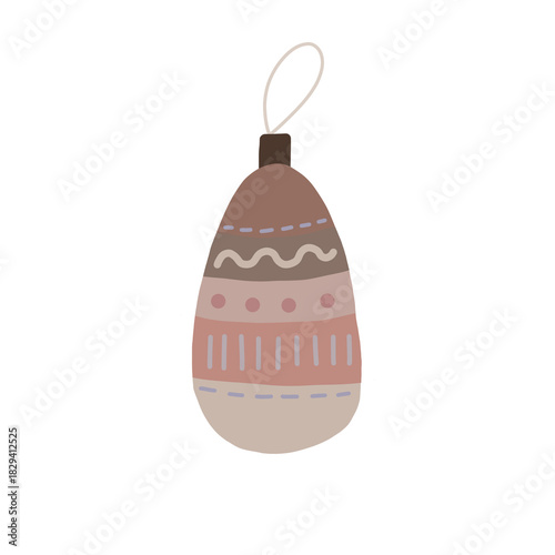 Minimal Pastel Christmas Elements | Hand-Drawn Cute Holiday Clipart Set
