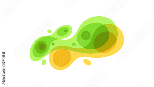 Abstract organic overlapping liquid shapes logo design