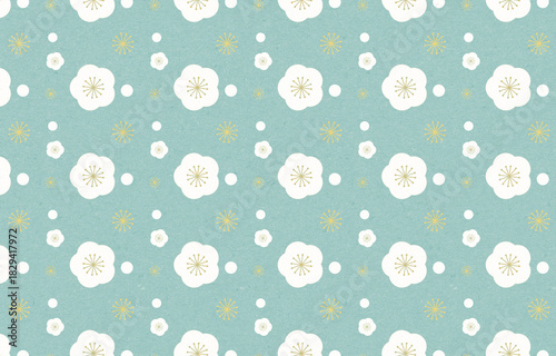 梅の花の背景イラスト