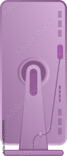 Back view Computer Monitor Display Illustration