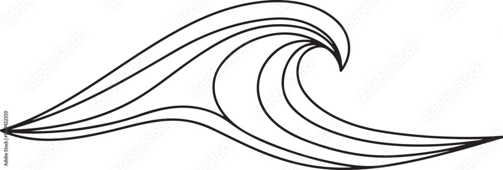 Fototapeta premium “Decorative Wave Line Vector Collection”