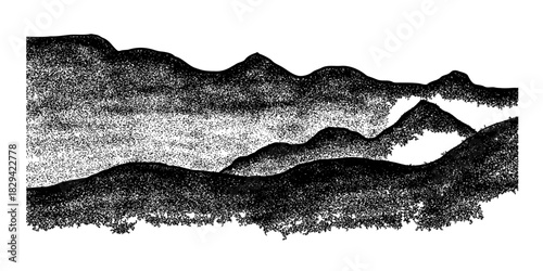 Stunning minimalist mountain range illustration for modern designs and creative projects, perfect for logos, backgrounds, and stylish nature-inspired themes