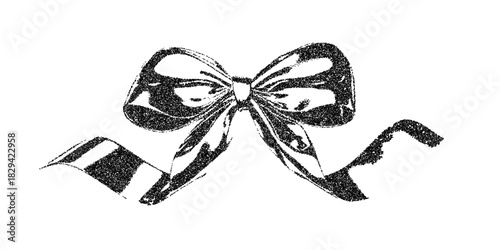 Sparkling present bow for elegant gift wrap, perfect for festive celebrations and chic holiday designs, lends a touch of sophistication, originally a vector graphic